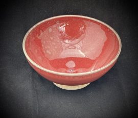 Bowl with Copper Red glaze C10 Reduction