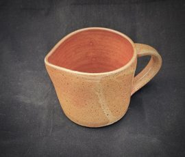 Jug with Shino glaze. Cone 10 Reduction