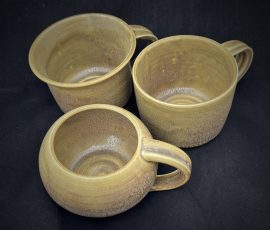 3 mugs with 30 30 30 glaze Cone 10